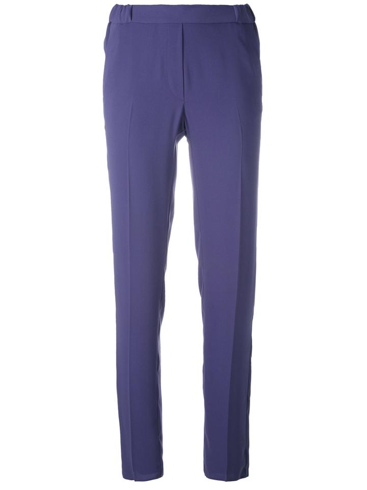 Mm6 Maison Margiela - Classic Tailored Trousers - Women - Polyester/viscose - 42, Blue, Polyester/viscose