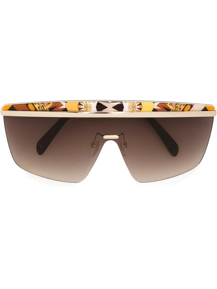Emilio Pucci Square Shaped Sunglasses - Metallic