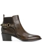 Sartore Buckled Ankle Boots - Brown