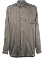 Versace Vintage Striped Shirt, Men's, Size: 50, Brown