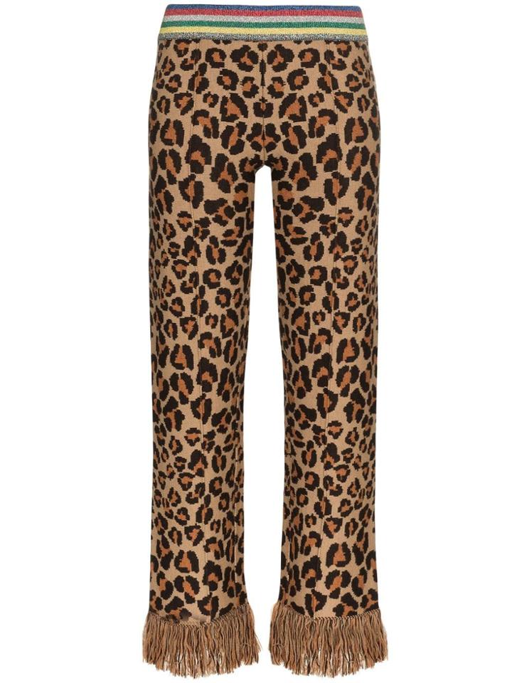 Mindi Mond Alanui Lrx Animalier Jaq Knt Strght Trs - Black