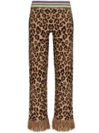 Mindi Mond Alanui Lrx Animalier Jaq Knt Strght Trs - Black