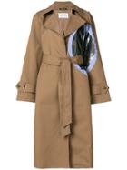 Maison Margiela Patch Trench Coat - Brown