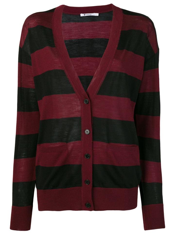 T By Alexander Wang Striped Cardigan - Black