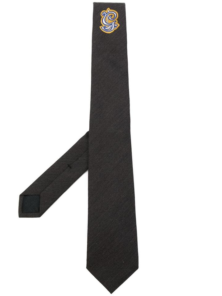 Gucci Logo Patch Tie - Grey