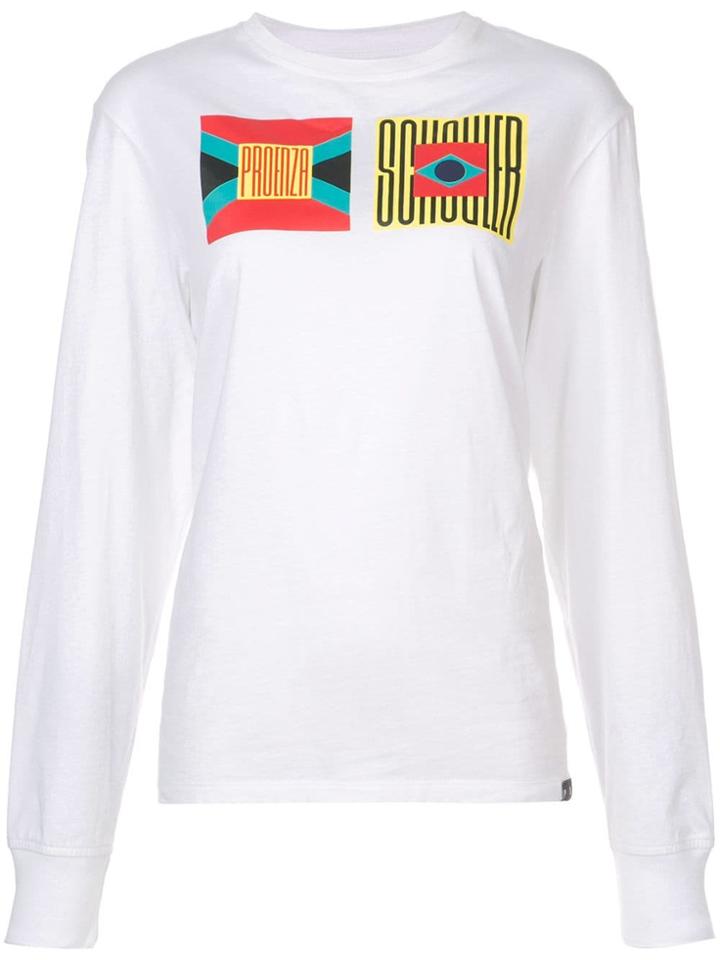Proenza Schouler Pswl Flag Long Sleeve T-shirt - Yellow