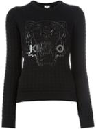 Kenzo 'tiger' Textured Jumper, Women's, Size: Xl, Black, Wool