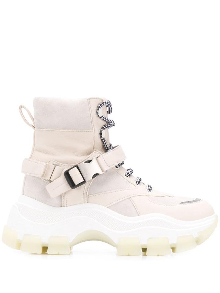 Prada Block High-top Sneakers - Neutrals
