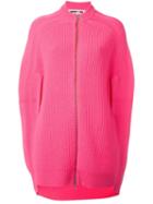 Mcq Alexander Mcqueen Cocoon-style Knit Jacket, Women's, Size: Xs, Pink/purple, Wool