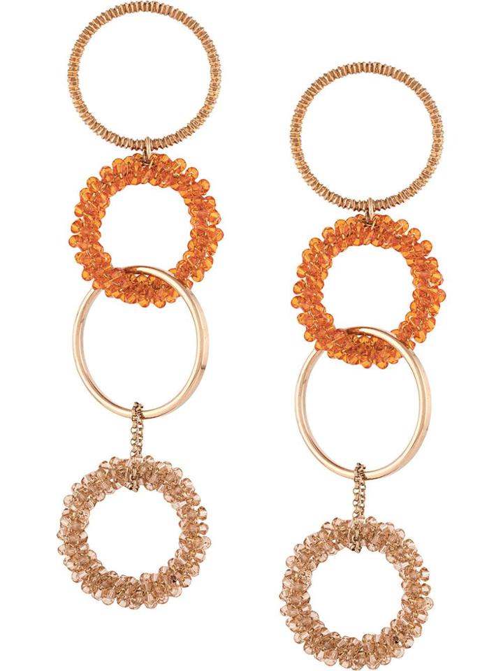 Jacquemus Linked Hoop Drop Earrings - Gold