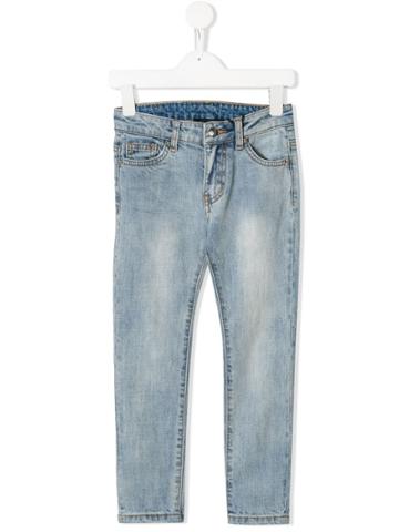 John Richmond Junior Rich Print Skinny Jeans - Blue