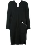Lost & Found Rooms Raw Edge Sweatshirt Dress, Women's, Size: Xxs, Black, Cotton