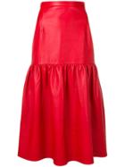 Christopher Kane Gathered Leather Skirt