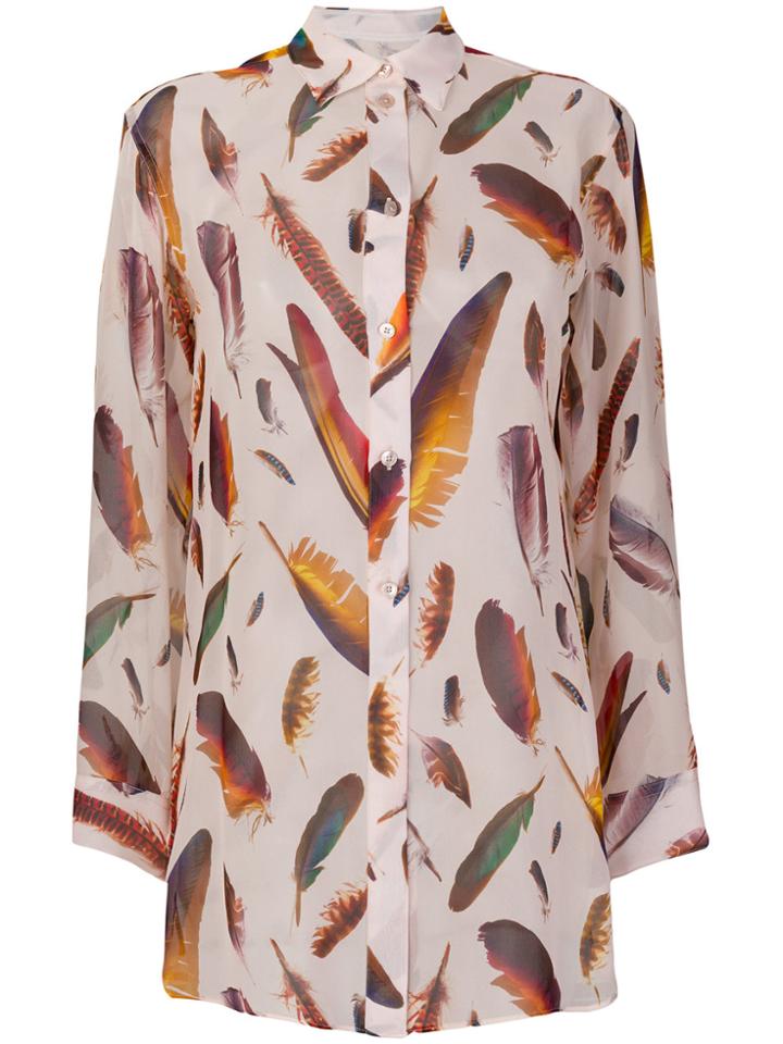 Paul Smith Feather Print Shirt - Nude & Neutrals
