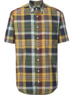 Gitman Vintage Checked Shirt, Men's, Size: Small, Yellow/orange, Cotton