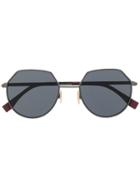 Fendi Eyewear Geometric Sunglasses - Silver