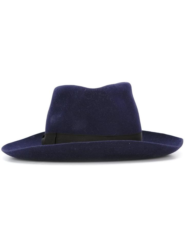 Borsalino Felt Hat, Women's, Size: 56, Blue, Wool Felt