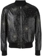 Saint Laurent Oversized Teddy Studded Jacket, Men's, Size: 50, Black, Cotton/lamb Skin/cupro/metal