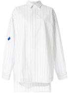 Ader Error Stripe Oversized Shirt - White