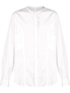 Yohji Yamamoto Round Neck Shirt, Men's, Size: 4, White, Cotton