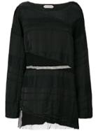 Giacobino Sheer Panel Mini Dress - Black