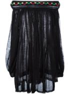 Sonia Rykiel Beaded Off-shoulders Blouse, Women's, Size: Small, Black, Alpaca/polyamide/cotton/pvc