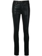 Saint Laurent Faux-leather Trousers - Black