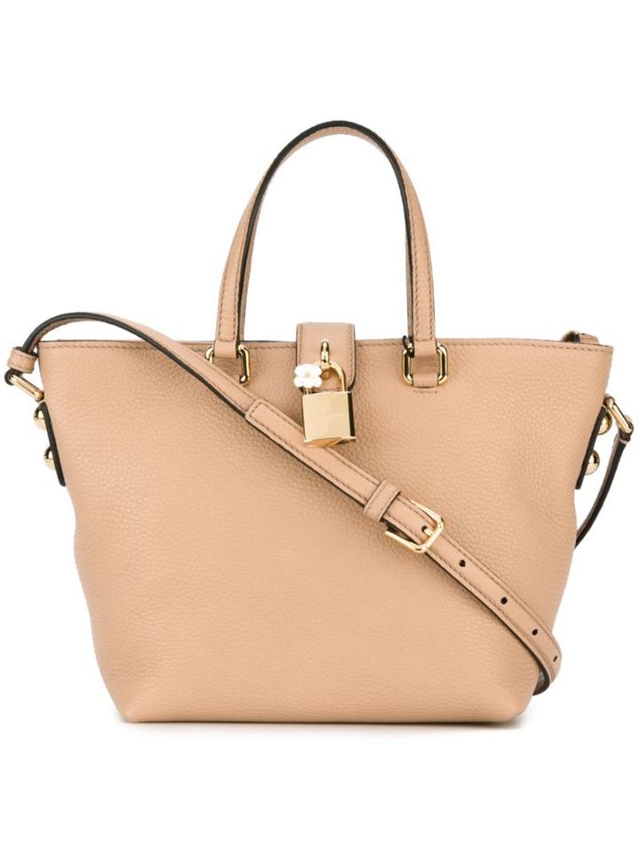 Dolce & Gabbana Small 'dolce' Shopper Tote, Women's, Nude/neutrals