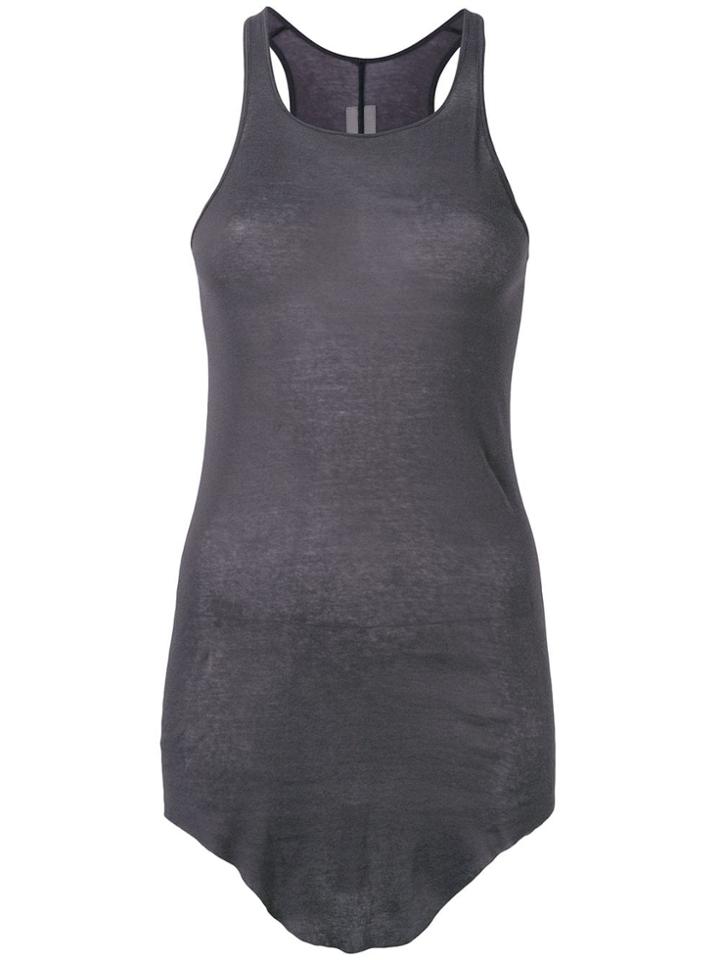 Rick Owens Ribbed Tank Bodysuit - Grey