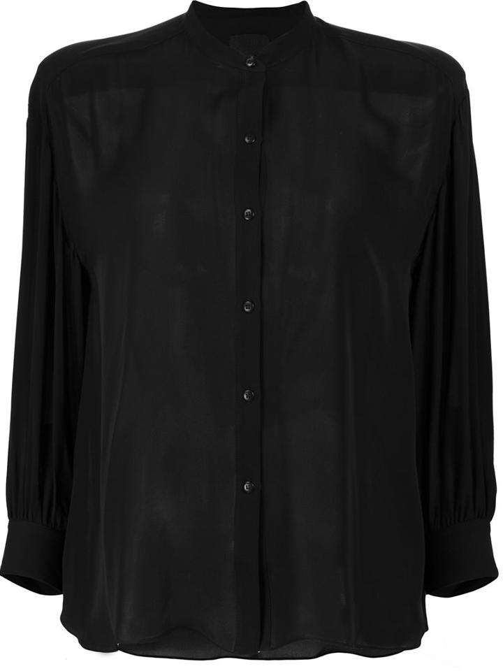 Nili Lotan Plain Shirt, Women's, Size: Xs, Black, Silk