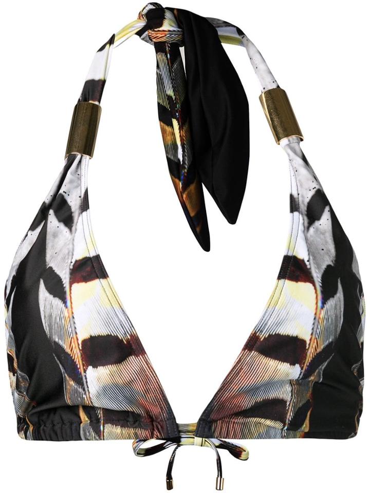 Mona Xenia Printed Bikini Top - Black