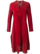 Roberta Di Camerino Pre-owned Scalloped Hem Coat - Red