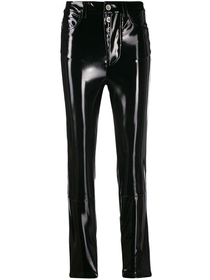 Unravel Project Vinyl Skinny Trousers - Black
