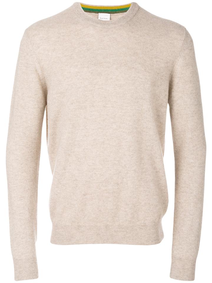 Paul Smith Crew Neck Sweater - Nude & Neutrals