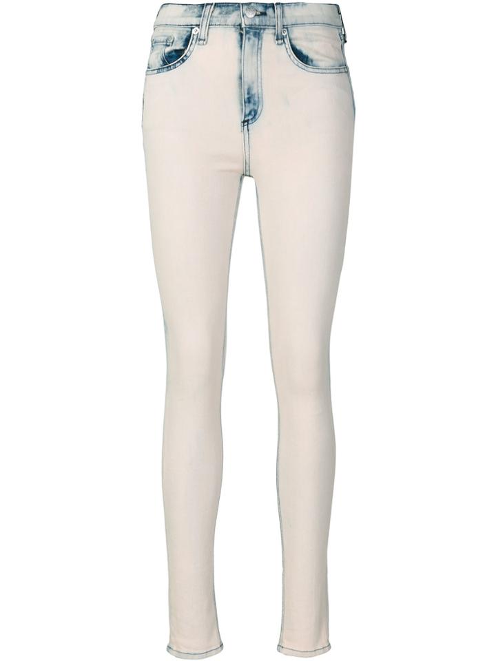 Rag & Bone Bleached Skinny Jeans - Nude & Neutrals