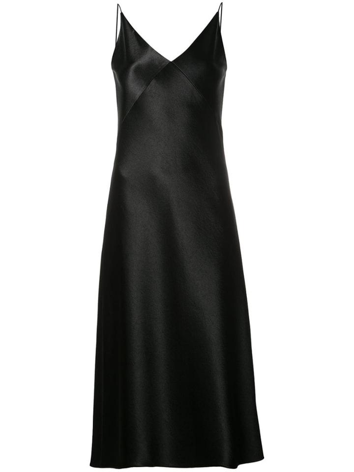 Vince Bias Cut Midi Dress - Black