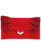 Jimmy Choo - Isabella Clutch - Women - Chamois Leather - One Size, Women's, Red, Chamois Leather