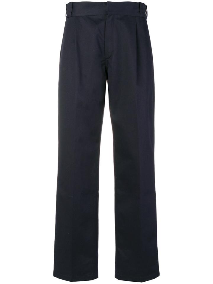 Gosha Rubchinskiy Structured High Waisted Trousers - Blue