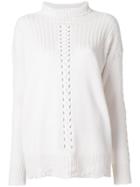 Barrie Twisted Tales Turtleneck Jumper - White