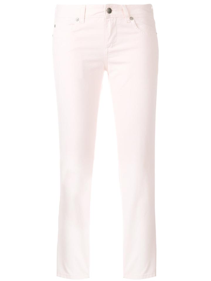 Aspesi Cropped Fitted Trousers - Pink & Purple