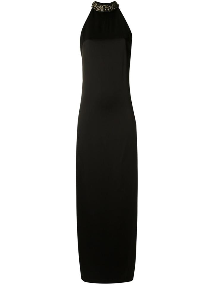 Tufi Duek Embellished Neck Gown - Black