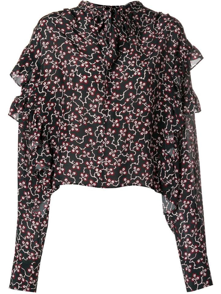 Isabel Marant Libel Ruffle Blouse - Black
