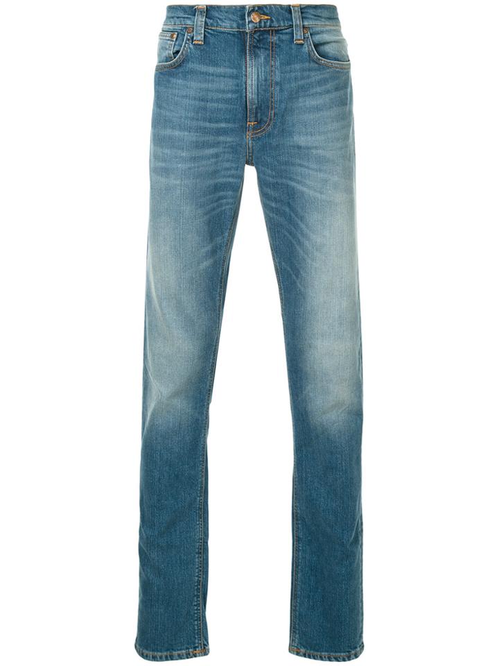 Nudie Jeans Co Lean Dean Straight-leg Jeans - Blue