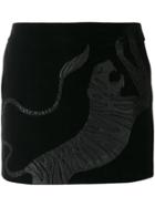 Saint Laurent Tiger Print Skirt - Black