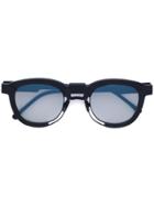 Kuboraum Deconstructed Round Glasses - Black