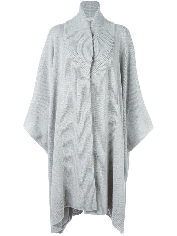 Stella Mccartney Oversize Knitted Cape, Women's, Size: Small, Grey, Cashmere/wool