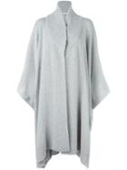Stella Mccartney Oversize Knitted Cape, Women's, Size: Small, Grey, Cashmere/wool