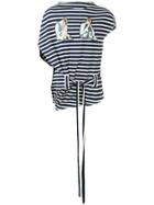 Jw Anderson Gilbert & George Print Stripe Drapetop - Blue