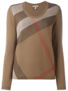 Burberry Stripe Detail Pullover, Women's, Size: Medium, Nude/neutrals, Cashmere/wool