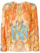 Etro Front Printed Blouse - Orange